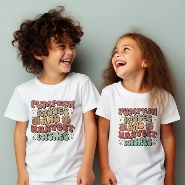Pumpkin Kiss und Ernte wünscht fallen Erntedank T-Shirt (Von Creator hochgeladen)