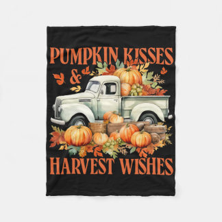 Pumpkin Kisses and Harvest wünscht Farm Truck Dank Fleecedecke