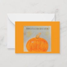 Pumpkin Kisses Orange-Flachbehandlungskarte