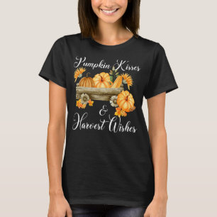 Pumpkin Kisses und Ernte wünscht Niedlichen Fall d T-Shirt