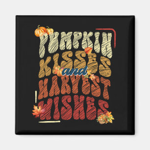 Pumpkin Kisses und ernten Wünsche, gemütliche Herb Magnet