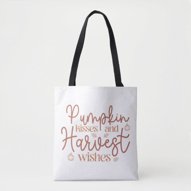 Pumpkin Kisses und Harvest Wünsche Tasche (Vorderseite)