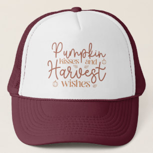 Pumpkin Kisses und Harvest Wünsche Truckerkappe