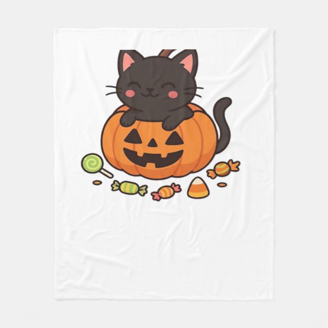 Pumpkin Kitty Parade Essential T - Shirt Fleecedecke (Vorderseite)