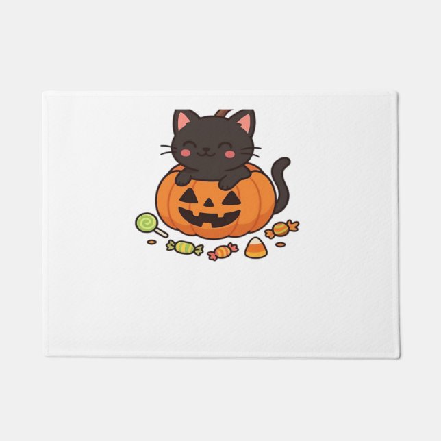 Pumpkin Kitty Parade Essential T - Shirt Fußmatte (Vorderseite)