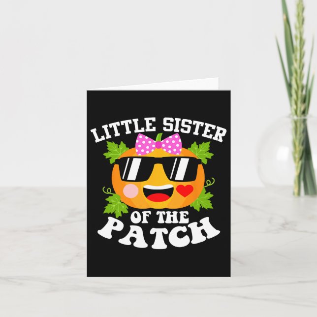 Pumpkin kleine Schwester des Patch Fun Halloween Karte (Vorderseite)