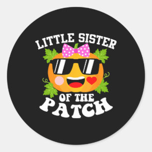 Pumpkin kleine Schwester des Patch Fun Halloween Runder Aufkleber