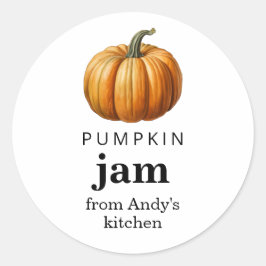 Pumpkin-Konservenetikett Runder Aufkleber