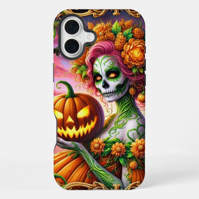 Pumpkin Lady Case iPhone 16 Plus Hülle (Rückseite)