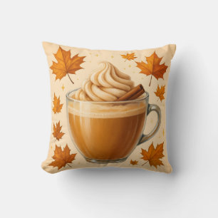 Pumpkin Latte Daydream Gemütliche Herbstwirbelki Kissen