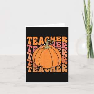 Pumpkin-Lehrer fallen Erntedank zurück in die Schu Karte