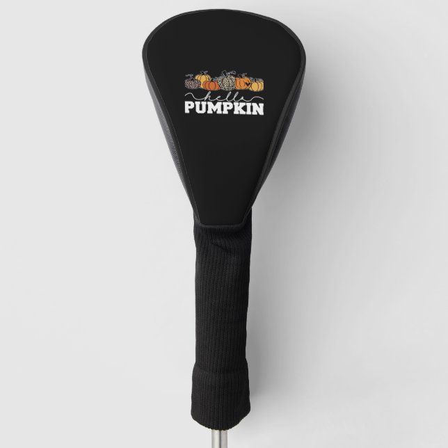 Pumpkin Leopard Fall Frauen Niedliche Herbstsaison Golf Headcover (Vorderseite)