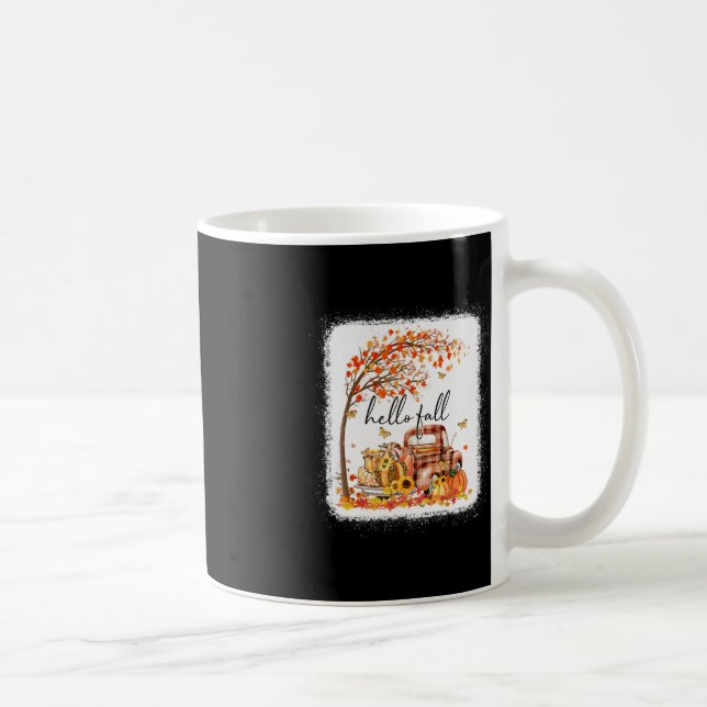 Pumpkin Leopard Hallo Fall glücklich Fall Y alle F Kaffeetasse (Rechts)
