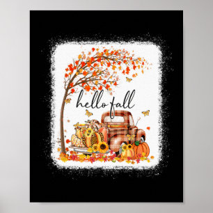 Pumpkin Leopard Hallo Fall glücklich Fall Y alle F Poster