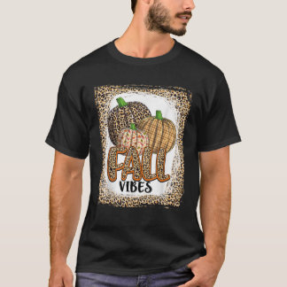 Pumpkin Leopard Print Fall Vibes Erntedank Mädchen T-Shirt