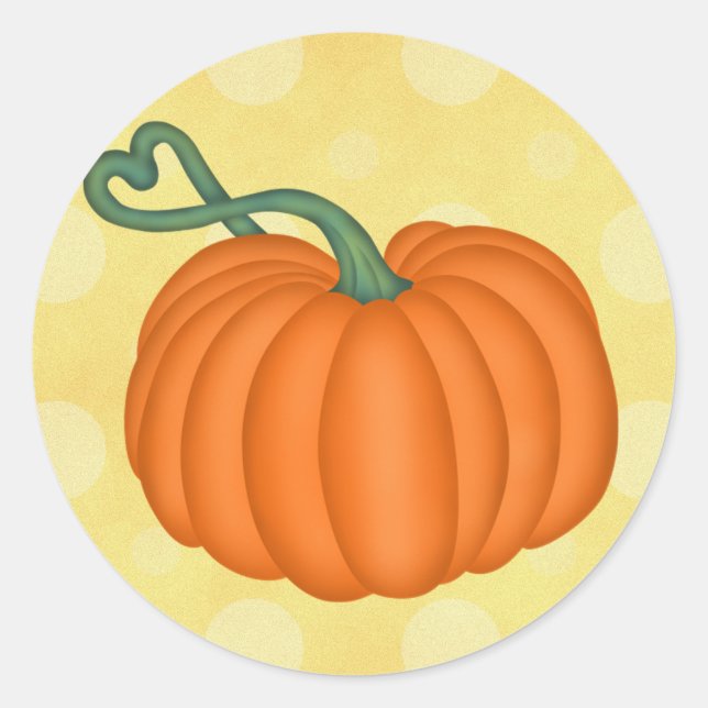Pumpkin-Liebe Runder Aufkleber (Vorderseite)