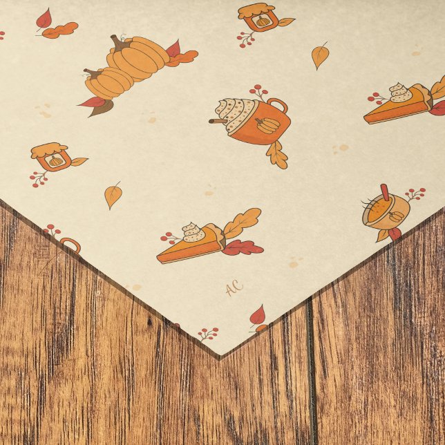 Pumpkin liebt Food Art Muster Fall Gewebe Papier (Von Creator hochgeladen)