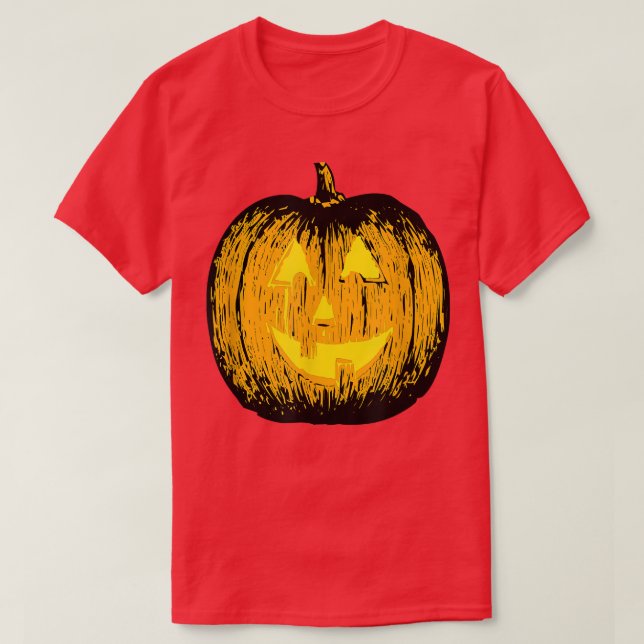 Pumpkin Lighted Kürbislaterne T-Shirt (Design vorne)