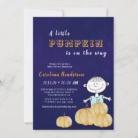 Pumpkin Lila Funny Boy Baby Dusche