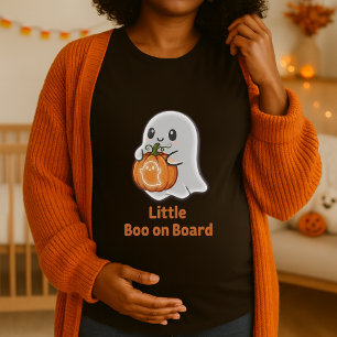 Pumpkin Little Boo an Bord Schwangerschaft Hallowe T-Shirt