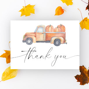 Pumpkin LKW Dankeschön Karte