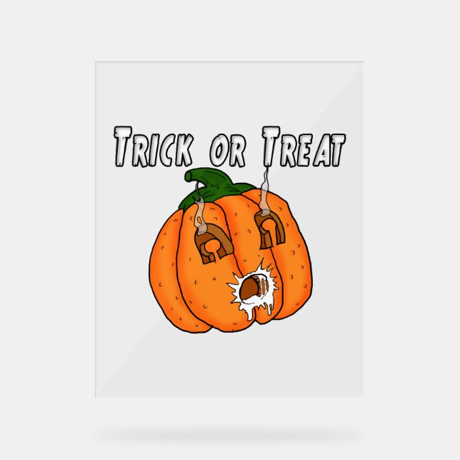 Pumpkin lustig freche Geschenktrank Halloween Acrylschild (Vorderseite)