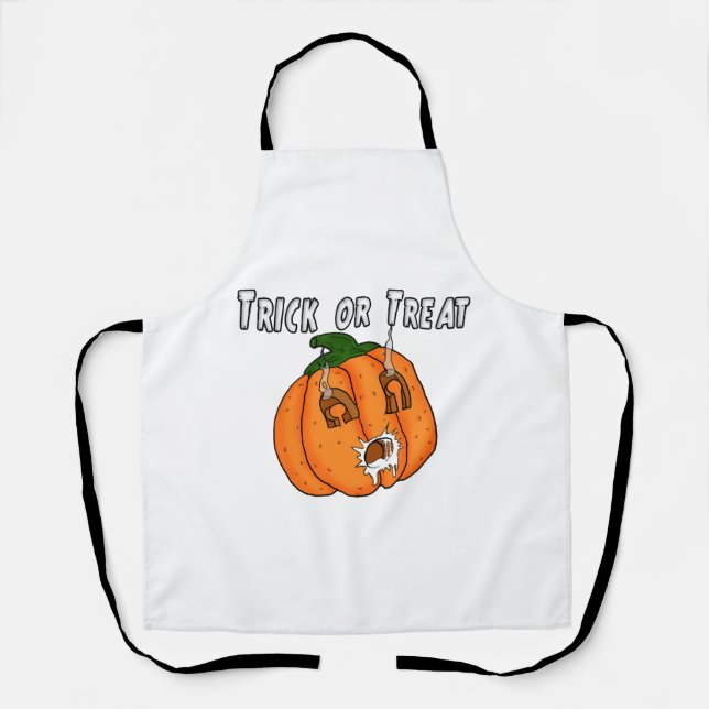 Pumpkin lustig freche Geschenktrank Halloween Schürze (Vorderseite)