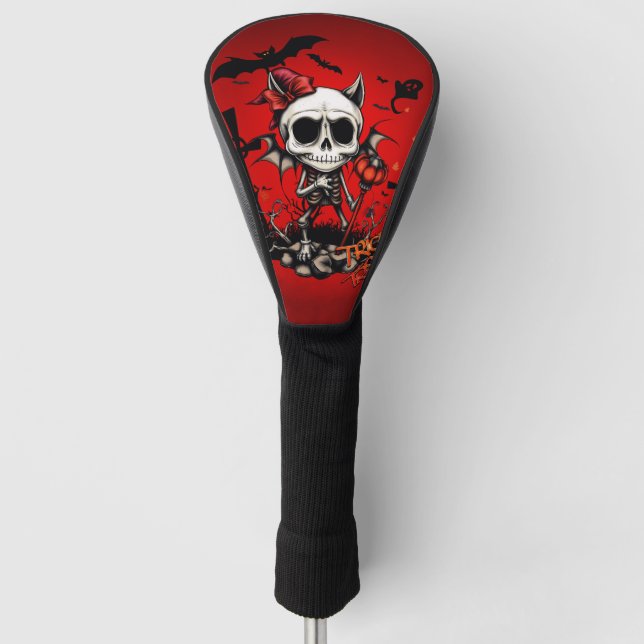 Pumpkin Magic und Knochen Spaß. Golf Headcover (Vorderseite)