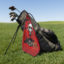 Pumpkin Magic und Knochen Spaß. Golfhandtuch