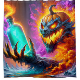 Pumpkin Man Art Duschvorhang