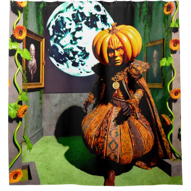 Pumpkin Man Duschvorhang (Vorderseite)
