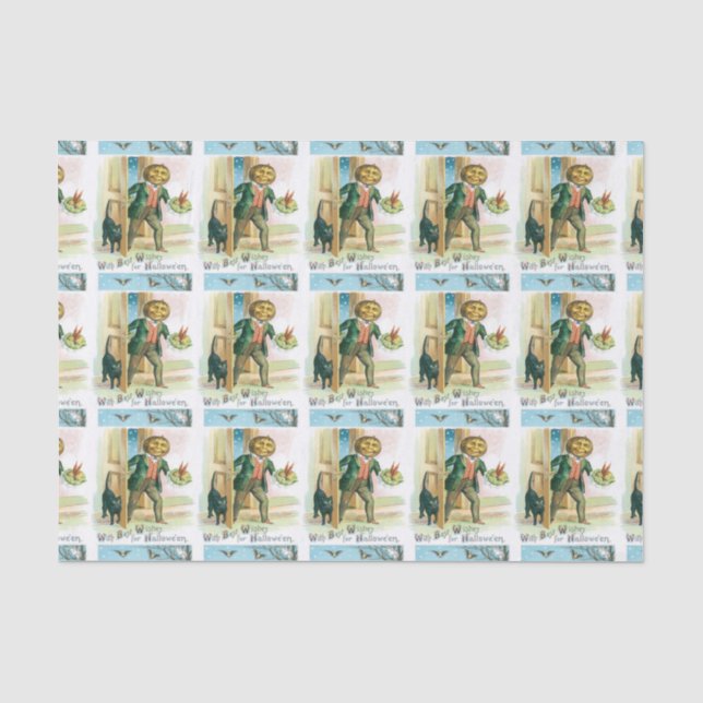 Pumpkin Man Tissue Paper Seidenpapier (Vorderseite)