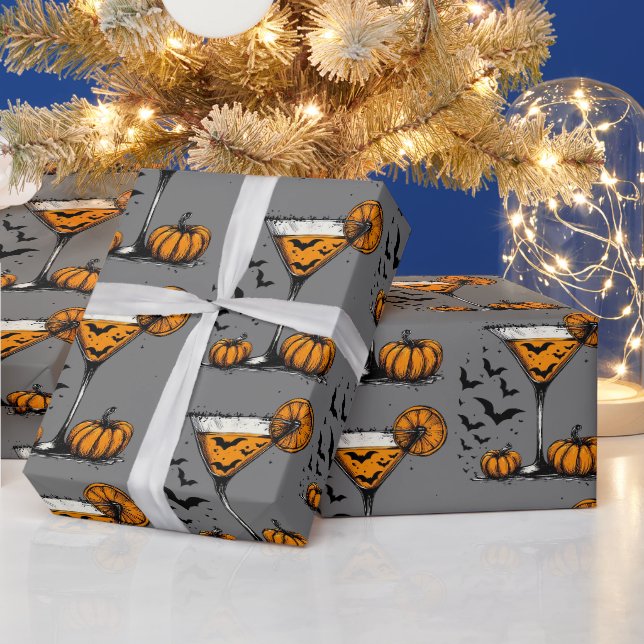 Pumpkin Martini Geschenkpapier (Feiertage)