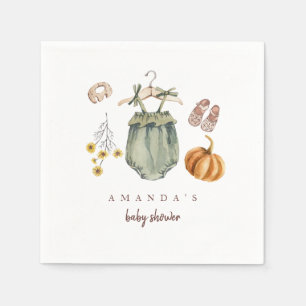 Pumpkin minimalistisch Babydusche Serviette