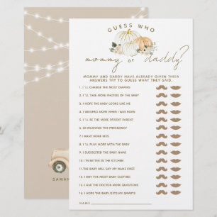 Pumpkin Minimalistisch Modern Fall Baby Showspiel