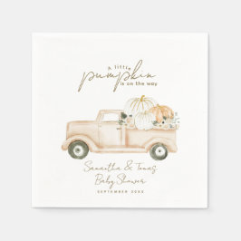 Pumpkin Minimalistisch Modern Fall Babydusche Serviette