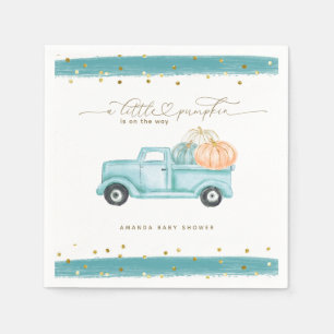 Pumpkin Minimalistisch Modern Fall Babydusche Serviette