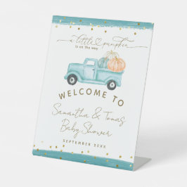 Pumpkin Minimalistisch Modern Fall Babydusche Sockelschild