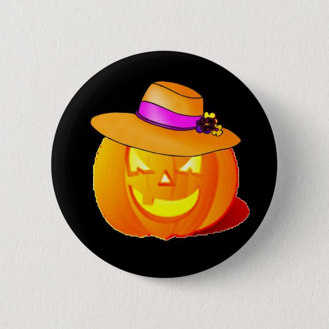Pumpkin mit einem Hutknopf Button (Vorderseite)