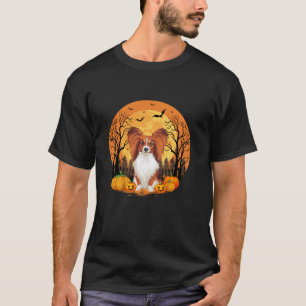 Pumpkin mit lustigem Halloween-Kostüm Papillon Hun T-Shirt