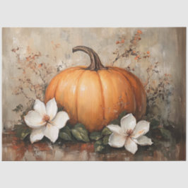 Pumpkin mit Magnolienblüten Seidenpapier