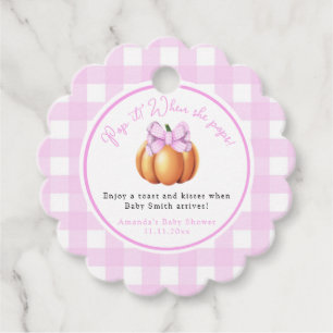Pumpkin mit rosa Bogen Pop es! Wenn sie Pop Geschenkanhänger