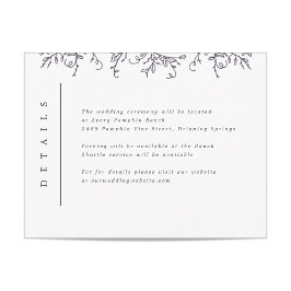 Pumpkin-Monogramm-Hochzeiteinsatz Begleitkarte