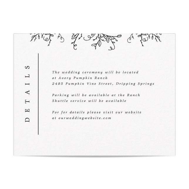 Pumpkin-Monogramm-Hochzeiteinsatz Begleitkarte (Von Creator hochgeladen)