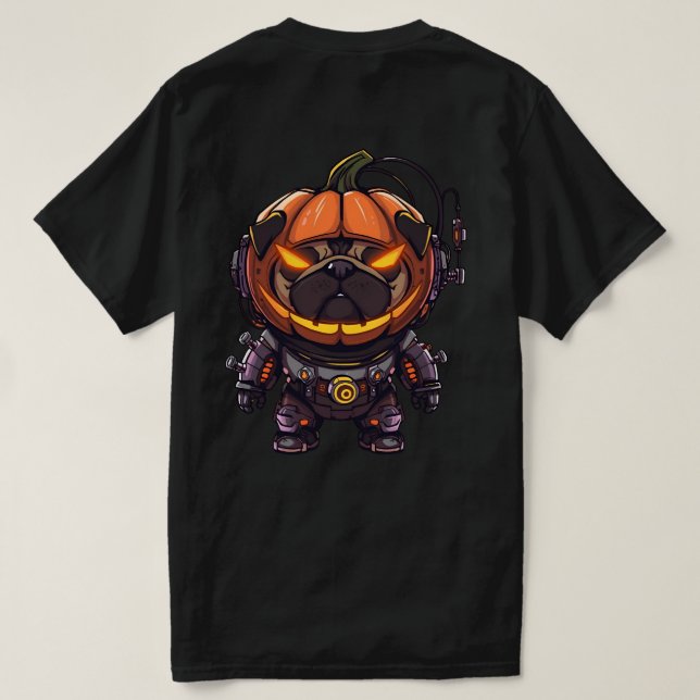 Pumpkin Mops Mecha - Halloween Graffiti T-Shirt (Design Rückseite)