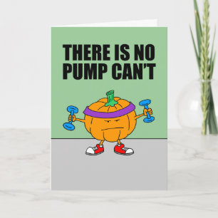 Pumpkin Motivation Niedliche Workout-Fitness Karte