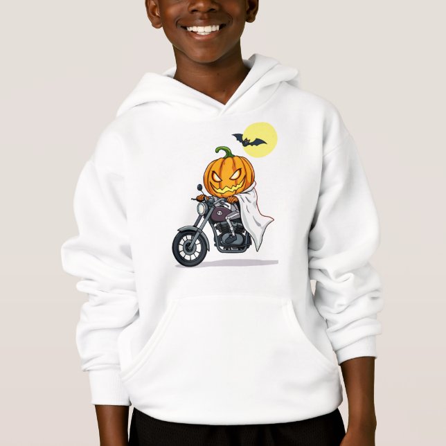 Pumpkin-Motorrad Hoodie (Vorderseite)