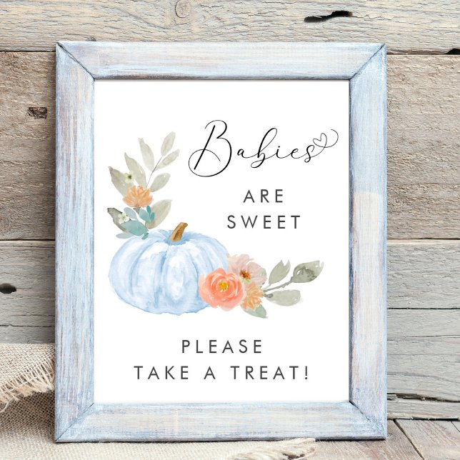 Pumpkin Nimm eine Leckerei Baby Boy Shower Poster (Von Creator hochgeladen)