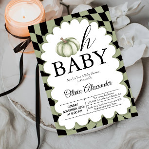 Pumpkin Oh Baby-Baby-Baby-Waschmaschine Schachbret Einladung