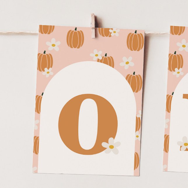 Pumpkin ONE "O" Bannerkarte für hohe Stühle Einladung (Von Creator hochgeladen)